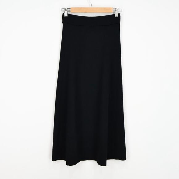 NWT Madewell Merino Wool Blend Pull-On Maxi Sweater Skirt True Black Size XS - Picture 6 of 11